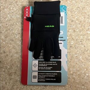 HEAD Black Fleece Gloves with Grip